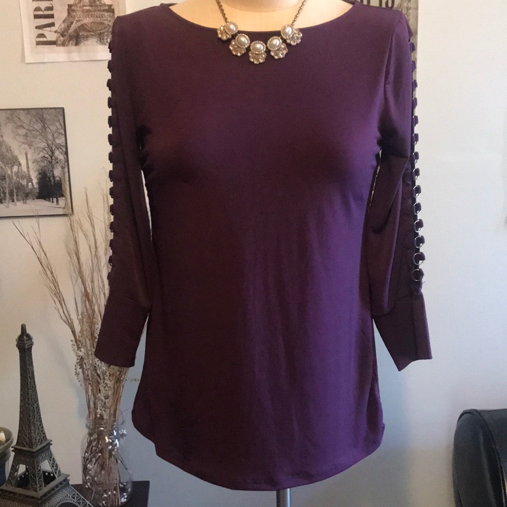 Carmen Purple Longsleeve Top Size Medium